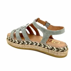 Vacances|Semelles Corde<Gaimo Sandales Livia Daim Vert