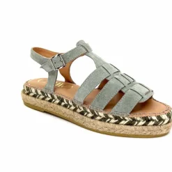 Vacances|Semelles Corde<Gaimo Sandales Livia Daim Vert