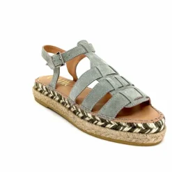 Vacances|Semelles Corde<Gaimo Sandales Livia Daim Vert