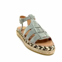 Vacances|Semelles Corde<Gaimo Sandales Livia Daim Vert