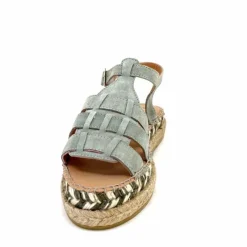 Vacances|Semelles Corde<Gaimo Sandales Livia Daim Vert