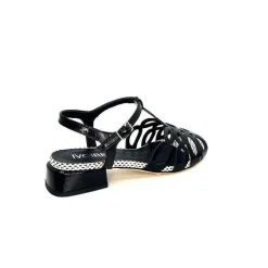 Vacances|Fantaisie<Ivoire0551 Sandales Ivoire 2218 Cuir Noir