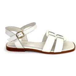 Vacances|Sandales<382-ivoire Sandales Ivoire 142 Cuir Vernis Blanc