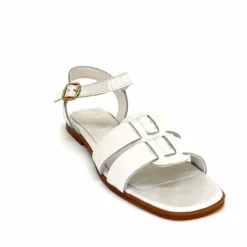 Vacances|Sandales<382-ivoire Sandales Ivoire 142 Cuir Vernis Blanc