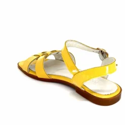 Vacances|Sandales<382-ivoire Sandales Ivoire 142 Cuir Vernis Jaune