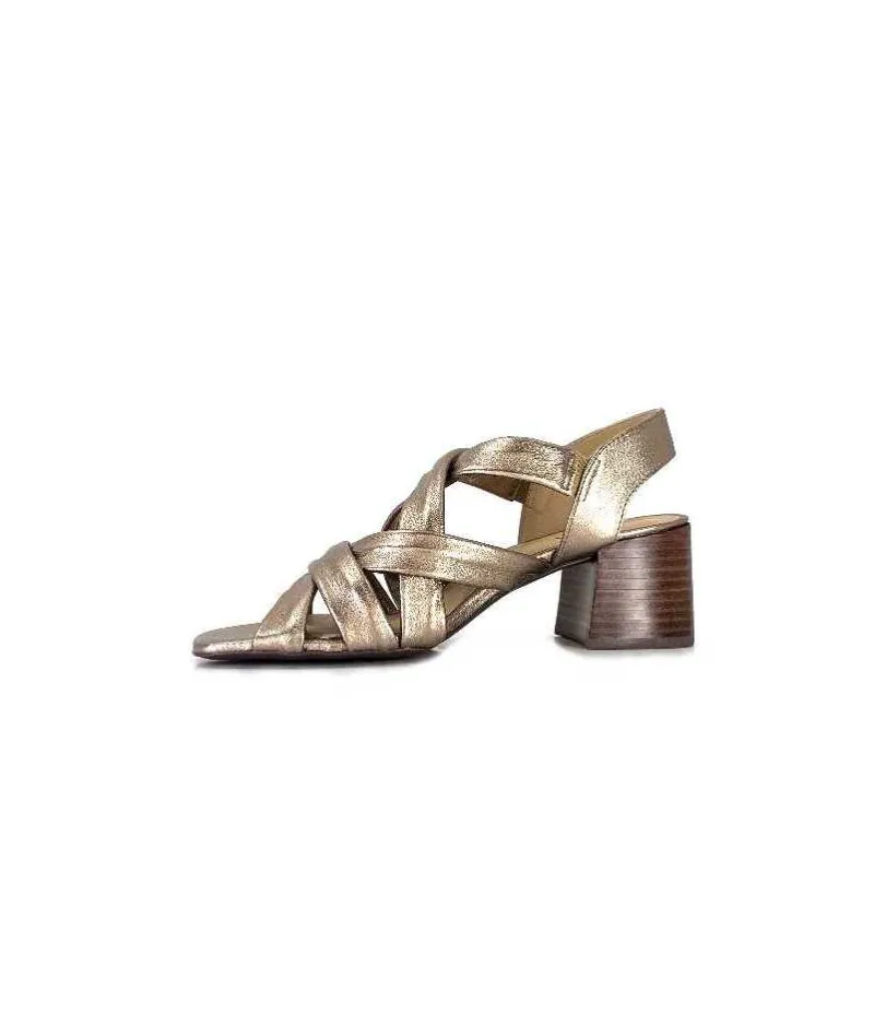 Elégant|Sandales<Ivoire0236a Sandales Ivoire 269 Pisa 3 Cuir Metal Prate Bronze