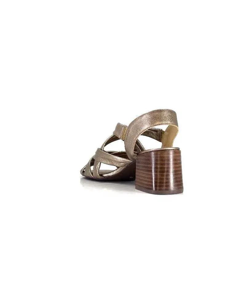 Elégant|Sandales<Ivoire0236a Sandales Ivoire 269 Pisa 3 Cuir Metal Prate Bronze