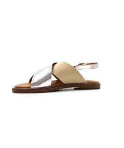 Vacances|Sandales<382-ivoire Sandales Ivoire 908d Cuir Argent et Nude