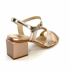 Soirée|Sandales<ivoire-395 Sandales Ivoire E10826 F8164 Cuir Laminato Or