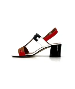 Elégant|Sandales<Ivoire0334 Sandales Ivoire F2105 Sardegna Cuir Blanc, Marron, &amp; Noir Rouge