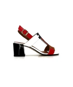 Elégant|Sandales<Ivoire0334 Sandales Ivoire F2105 Sardegna Cuir Blanc, Marron, &amp; Noir Rouge