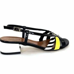 Sandales<Ivoire0352 Sandales Ivoire K234 Jenny Cuir Vernis Blanc Jaune Noir