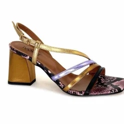Soirée|Sandales<Ivoire0352 Sandales Ivoire K206 Vally Cuir Métallique Multicolore