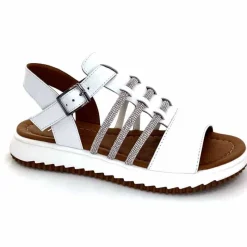 Vacances|Bijoux<428-ivoire Sandales Ivoire P673 64 Cuir Blanc