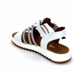 Vacances|Bijoux<428-ivoire Sandales Ivoire P673 64 Cuir Blanc