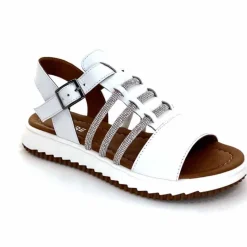 Vacances|Bijoux<428-ivoire Sandales Ivoire P673 64 Cuir Blanc