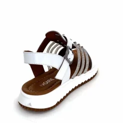 Vacances|Bijoux<428-ivoire Sandales Ivoire P673 64 Cuir Blanc