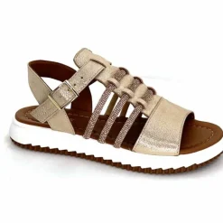 Vacances|Sandales<428-ivoire Sandales Ivoire P673 64 Cuir Dé Or