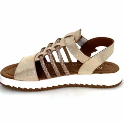 Vacances|Sandales<428-ivoire Sandales Ivoire P673 64 Cuir Dé Or