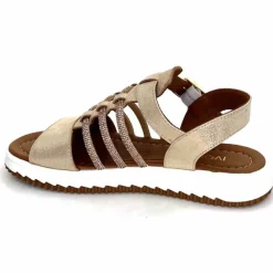 Vacances|Sandales<428-ivoire Sandales Ivoire P673 64 Cuir Dé Or