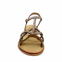 Vacances|Sandales<Les Tropéziennes par M.Belarbi Sandales Les Tropeziennes Hironela Cuir Miel Or Marron