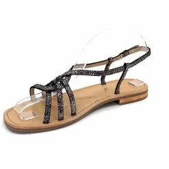Vacances|Sandales<Les Tropéziennes par M.Belarbi Sandales Les Tropeziennes Hudon Cuir Or Noir
