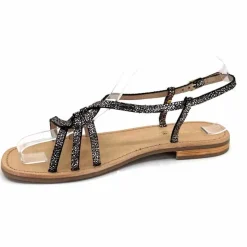 Vacances|Sandales<Les Tropéziennes par M.Belarbi Sandales Les Tropeziennes Hudon Cuir Or Noir