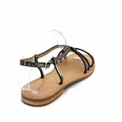 Vacances|Sandales<Les Tropéziennes par M.Belarbi Sandales Les Tropeziennes Hudon Cuir Or Noir