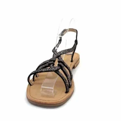 Vacances|Sandales<Les Tropéziennes par M.Belarbi Sandales Les Tropeziennes Hudon Cuir Or Noir