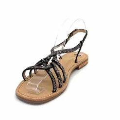 Vacances|Sandales<Les Tropéziennes par M.Belarbi Sandales Les Tropeziennes Hudon Cuir Or Noir