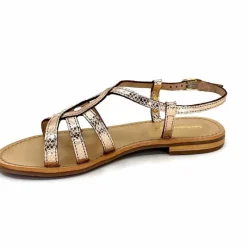 Vacances|Sandales<Les Tropéziennes par M.Belarbi Sandales Les Tropeziennes Hemily Cuir Or Argent