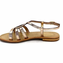 Vacances|Sandales<Les Tropéziennes par M.Belarbi Sandales Les Tropeziennes Hemily Cuir Or Argent