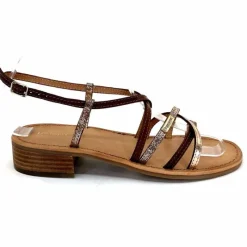 Vacances|Sandales<Les Tropéziennes par M.Belarbi Sandales Les Tropeziennes Harryna Cuir Or Marron