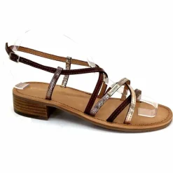 Vacances|Sandales<Les Tropéziennes par M.Belarbi Sandales Les Tropeziennes Harryna Cuir Or Marron