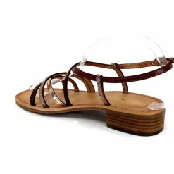 Vacances|Sandales<Les Tropéziennes par M.Belarbi Sandales Les Tropeziennes Harryna Cuir Or Marron
