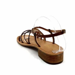Vacances|Sandales<Les Tropéziennes par M.Belarbi Sandales Les Tropeziennes Harryna Cuir Or Marron