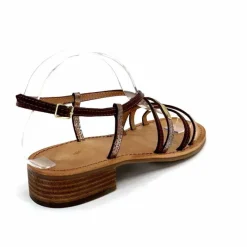 Vacances|Sandales<Les Tropéziennes par M.Belarbi Sandales Les Tropeziennes Harryna Cuir Or Marron