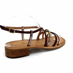 Vacances|Sandales<Les Tropéziennes par M.Belarbi Sandales Les Tropeziennes Harryna Cuir Or Marron