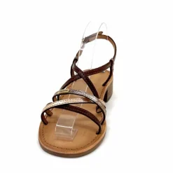 Vacances|Sandales<Les Tropéziennes par M.Belarbi Sandales Les Tropeziennes Harryna Cuir Or Marron