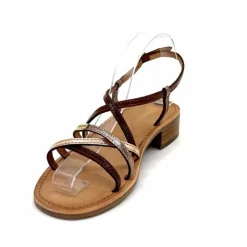 Vacances|Sandales<Les Tropéziennes par M.Belarbi Sandales Les Tropeziennes Harryna Cuir Or Marron