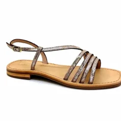 Vacances|Décontracté<Les Tropéziennes par M.Belarbi Sandales Les Tropeziennes Hudel Cuir Or