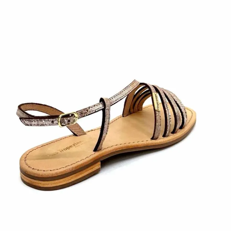 Vacances|Décontracté<Les Tropéziennes par M.Belarbi Sandales Les Tropeziennes Hudel Cuir Or