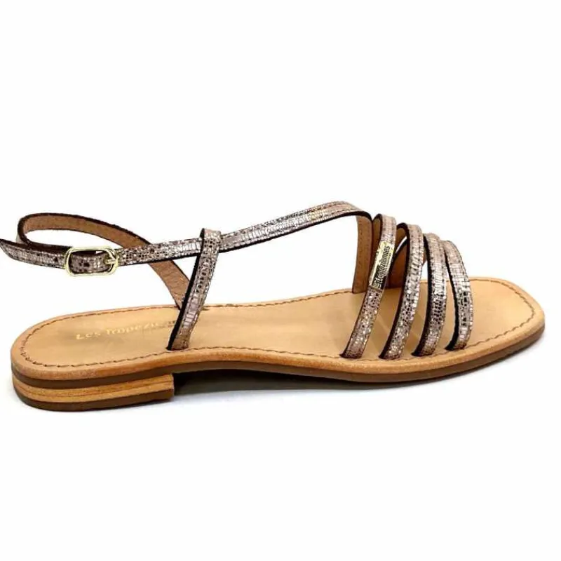 Vacances|Décontracté<Les Tropéziennes par M.Belarbi Sandales Les Tropeziennes Hudel Cuir Or