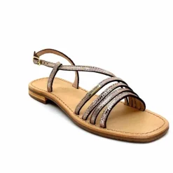 Vacances|Décontracté<Les Tropéziennes par M.Belarbi Sandales Les Tropeziennes Hudel Cuir Or