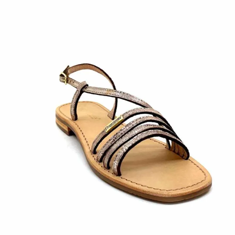 Vacances|Décontracté<Les Tropéziennes par M.Belarbi Sandales Les Tropeziennes Hudel Cuir Or