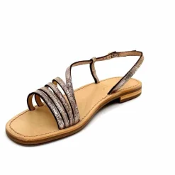 Vacances|Décontracté<Les Tropéziennes par M.Belarbi Sandales Les Tropeziennes Hudel Cuir Or