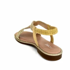 Vacances|Sandales<Ivoire0351a Sandales Plate Ivoire 1616223 Textile Platine Or