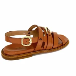 Vacances|Sandales<Triver Flight Sandales Plate 725.09 Cuir Marron