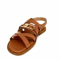 Vacances|Sandales<Triver Flight Sandales Plate 725.09 Cuir Marron