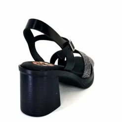 Vacances|Sandales<Porronet Sandales Plateforme à Talon Fi 2973 Cuir Strass Noir